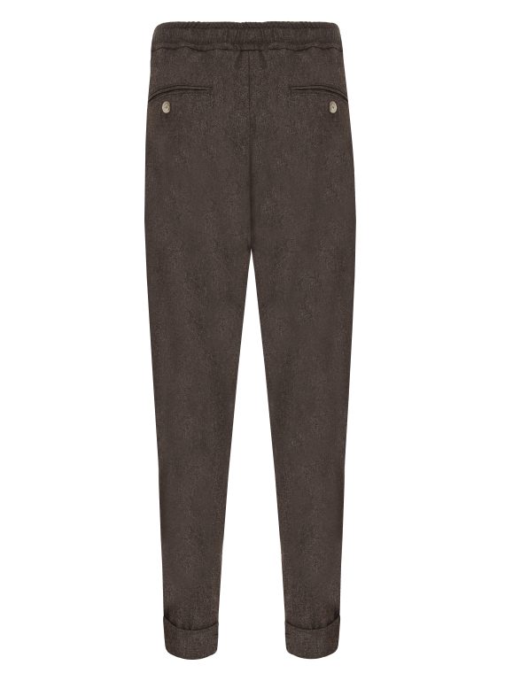 Брюки из шерсти на шнурке