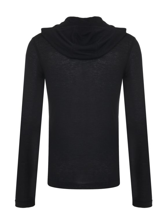 Женский лонгслив с капюшоном