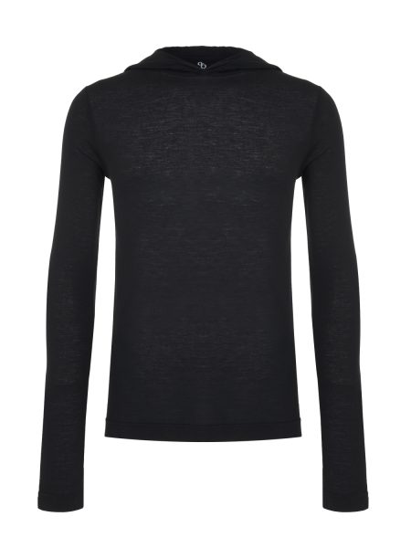 Женский лонгслив с капюшоном