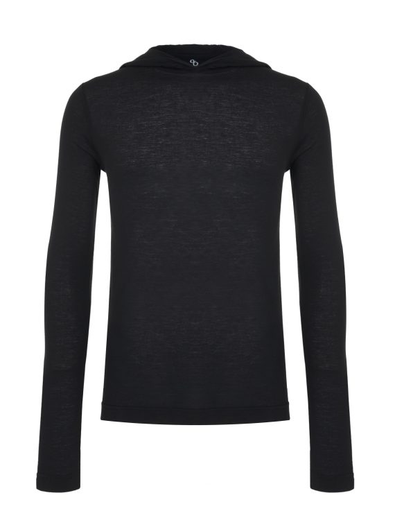 Женский лонгслив с капюшоном