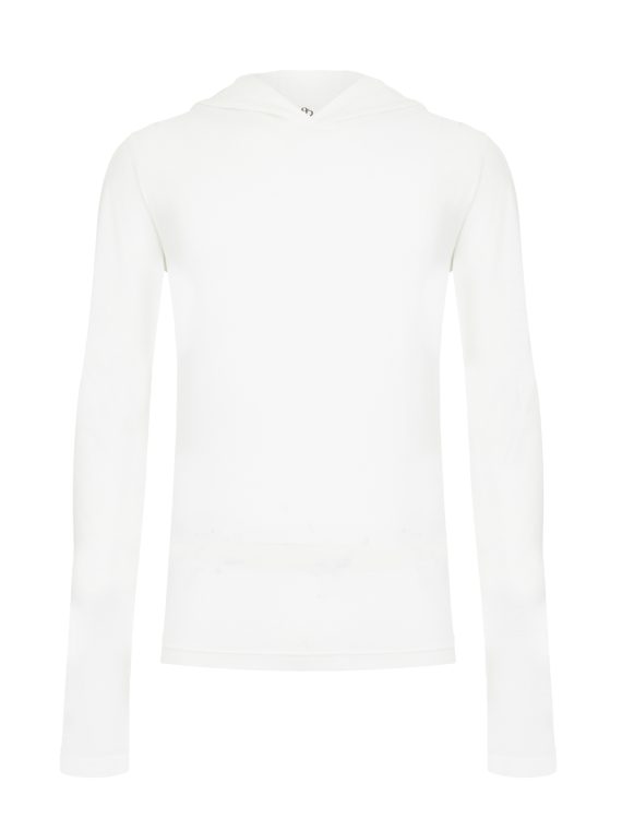 Женский лонгслив с капюшоном